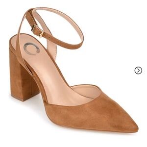 Journee Collection Tyyra Tan Brown Pointed Toe Heels